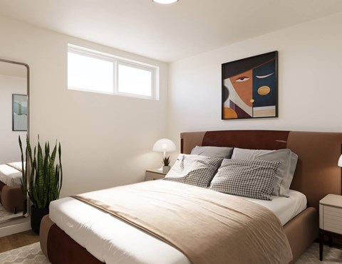 Floor plan for 1 bed, 1 bath, 649 sqft